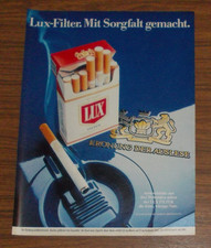 Seltene Werbung LUX FILTER Zigaretten - Mit Sorgfalt gemacht #2 1986