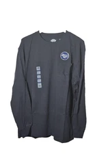 Dickies Shirt Mens XL Navy Blue Heavyweight Long Sleeve Pocket Relaxed Fit New