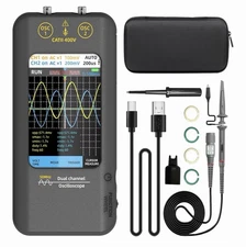 BSIDE Dual Channels Handheld Oscilloscope 50MHz Bandwidth 3.98" Full-Viewing LCD