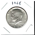1968 KENNEDY HALF 40% SLVR JUST UNDER UNCIRCULATED