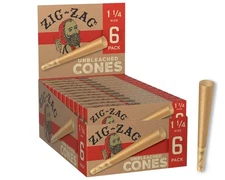 Rolling Papers Unbleached Pre Rolled Paper Cones 1 /4 Size-24 Packs of 6, 144