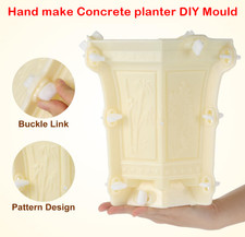 Hand make Concrete Flower planter DIY Mould,DIY Crafts Storage Box Plastic Vase