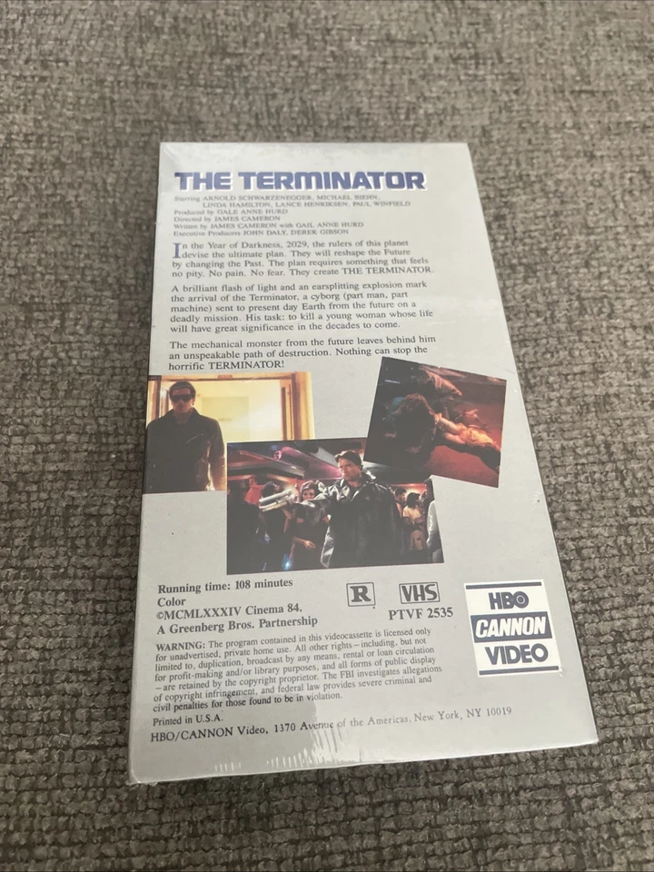 The Terminator VHS Tape Sealed Foto 2 de 4