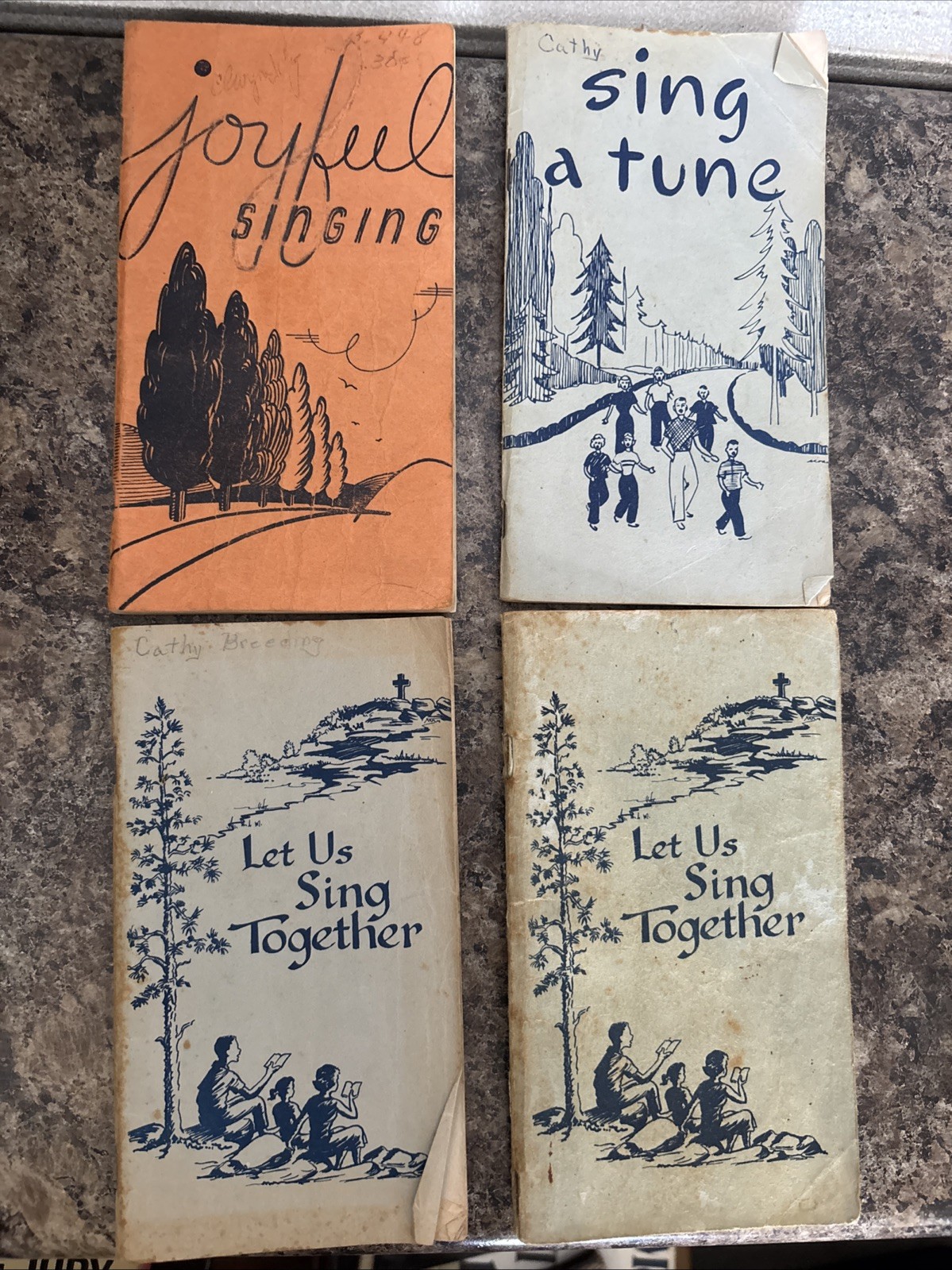 LOT  4 vintage song books  Joyful Singing, Let’s Sing Together, Sing A Tune