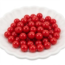 Jabrand 100pcs Red Beads, 8mm Porcelain Beads for Jewelry Making 8mm,