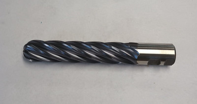 Niagara HSS End Mill SB470 1-1/4'' x 1-1/4''x6''x 8-1/2 6 FL SE 30 deg RH Ball TiCN