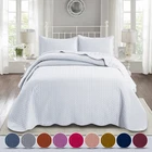 Quilted Bedspread with Pillow Sham Reversible Soft Bedding Set Twin Queen King