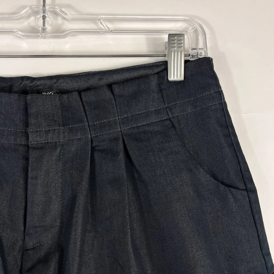 Pantalones cortos Mossimo para mujer talla 4 plisados cambray tiro bajo lavado oscuro elásticos Foto 3 de 4