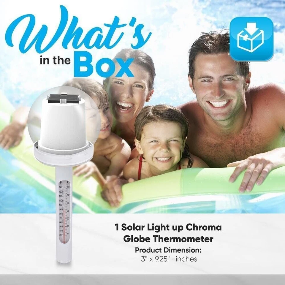 Pyle Solar Light Up Torch Globe Thermometer Auto Charges Sunlight Auto Light - Image 2 of 4