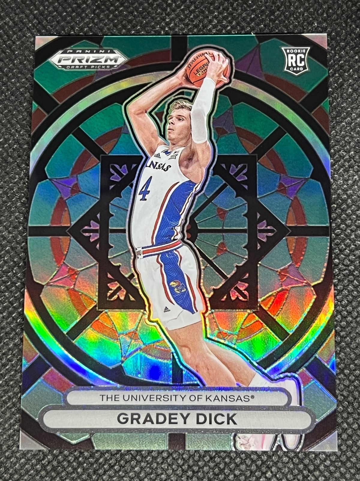 Gradey Dick 2023 Prizm Draft Picks Stained Glass Rookie SP #5 Raptors