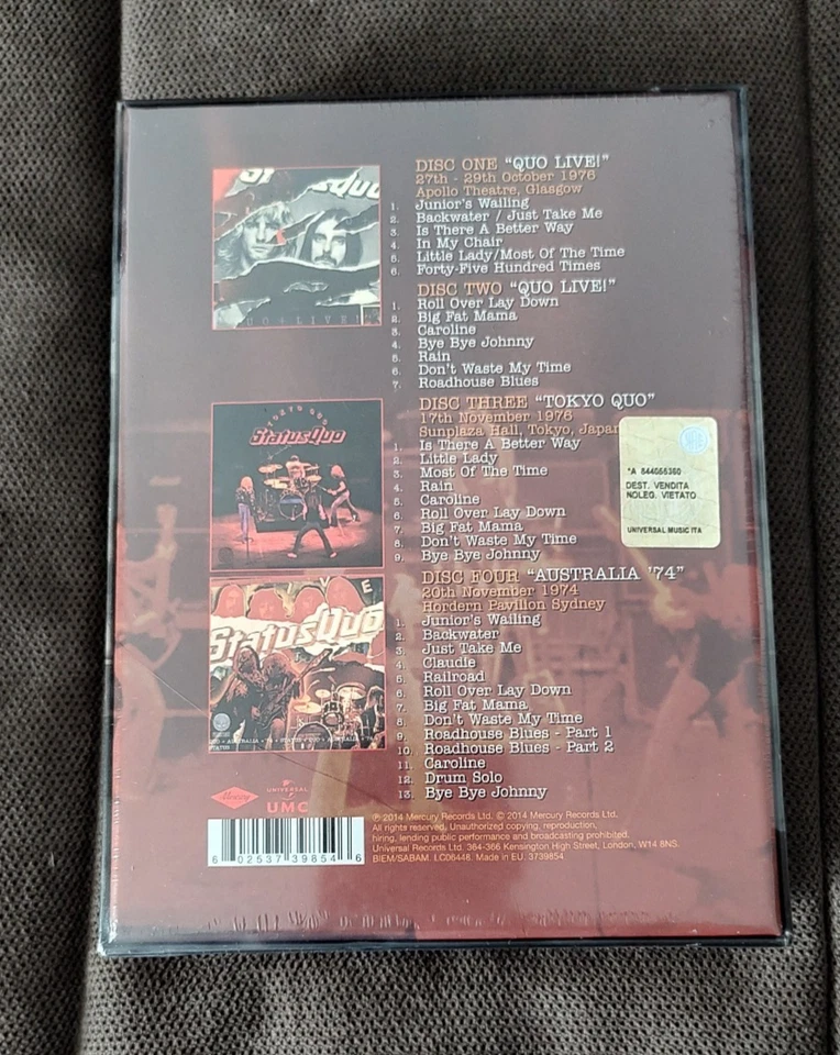 CD - STATUS QUO - STATUS + QUO + LIVE ! -  BOXSET 4 CD NUOVO SIGILLATO  2014 - Immagine 3 di 3