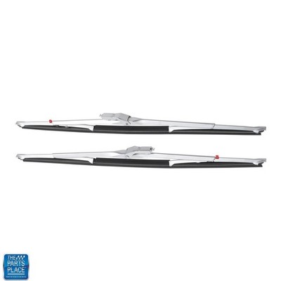 59-76 Anco Wiper Blade Set Long Frame Red Button Refill 1/4'' Bayonet 15'' New