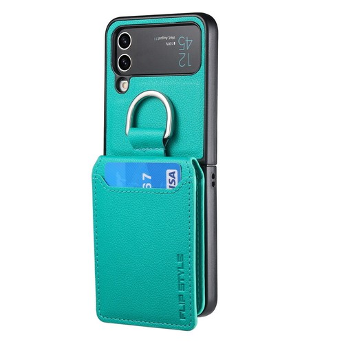 For Samsung Galaxy Z Flip6 5 4 3 ShockProof PU Leather Card Slot Ring Case Cover - Picture 14 of 19