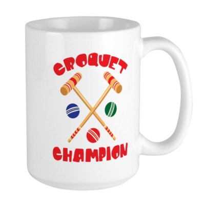 CafePress CROQUET CHAMPION Mugs Large Mug (1222580112)