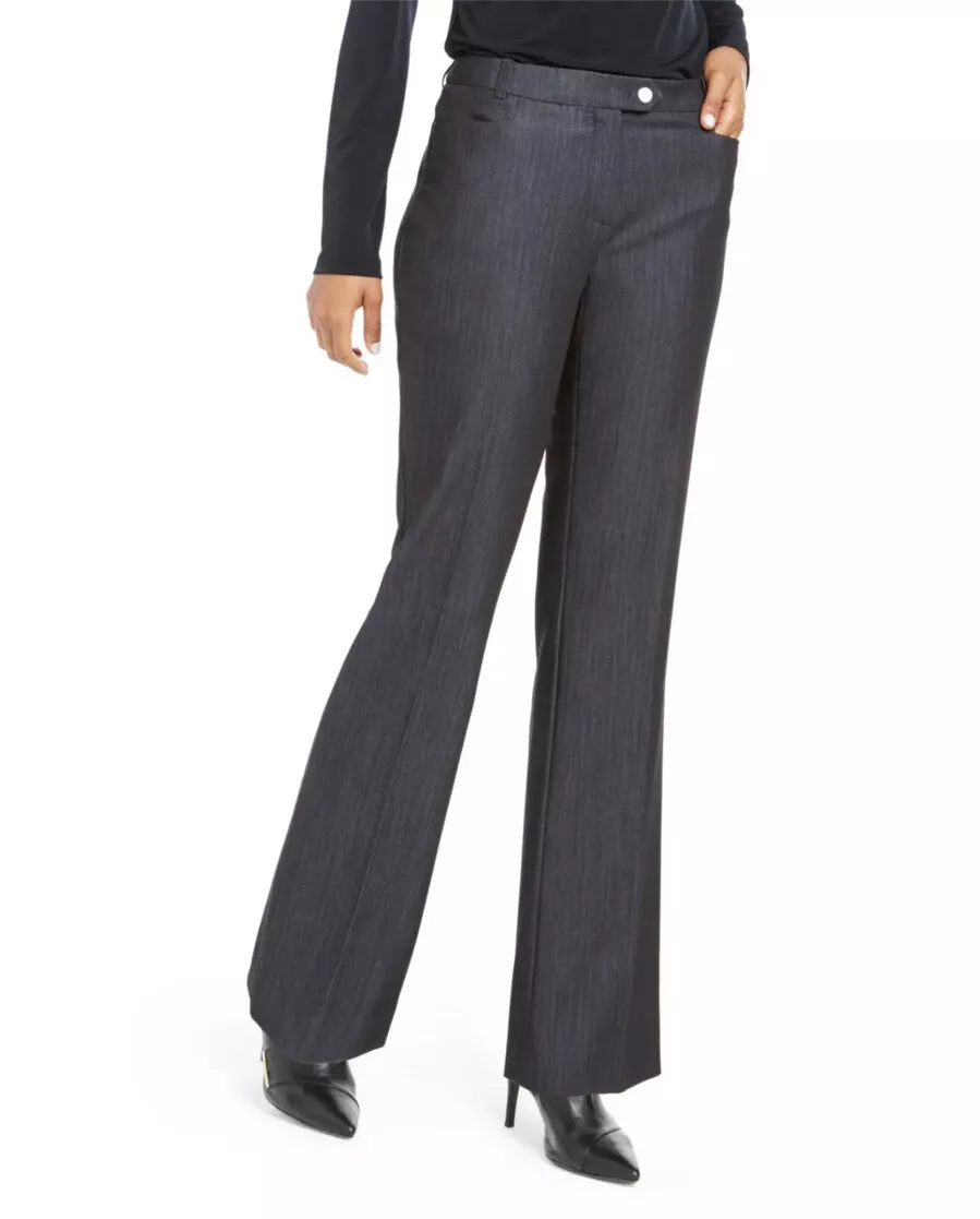 Calvin Klein Womens Petite Modern-Fit Blue Dress Pants Size 10P