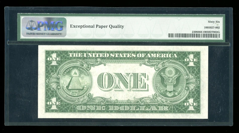 DBR 1935-A $1 North Africa Gem Fr. 2306 RC Block PMG 66 EPQ Serial R90389957C - Image 2 of 2
