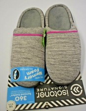 ISOTONER ALL AROUND MEMORY FOAM CLOG SLIPPERS SZLG 8-9 NEW WITH TAG