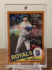 Whit Merrifield 2020 Topps Series 1 1985 35th Anniversary Orange Ref. 18/25.