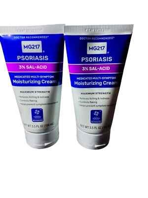 2x MG217 Medicated Moisturizing Psoriasis Cream With 3% Salicylic Acid, 3.5 Oz