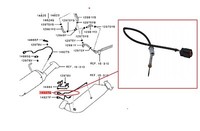 FüR Mitsubishi Shogun Pajero V88 V98 3.2 Abgastemperatursensor Hinten 06+