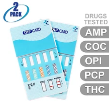 NEW Mintegrity Drug Test 5-Panel Dip Card Urine Home Kit 2-Pack #MI-WDOA-154