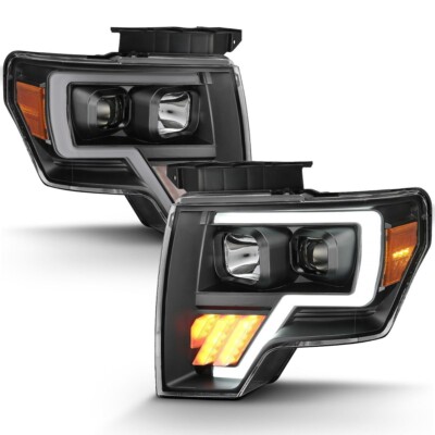 Für Ford F150 09 - 14 Projector Scheinwerfer LED Light Tube 2009 2014 Black 2013