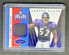 Ray Lewis 2020 Plates and Patches Canton Cloth 3 Colors Patch Blue #/50 Ravens