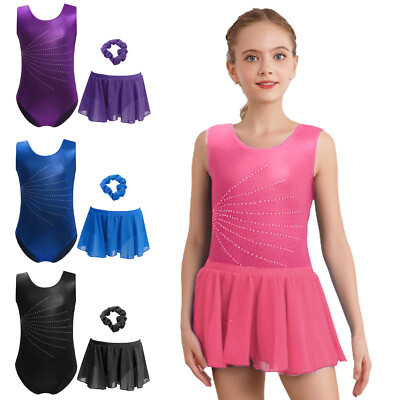 Kinder Mädchen Strampler Solo Trikot Mit Rock Transparent Body Metallic Show