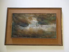 LEONARDO NIERMAN PAINTING MODERNIST AMERICAN ABSTRACT  SURREALIST EXPRESSIONIST