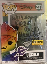 Pat Carroll Signed Pride Diamond Funko Pop Ursula Disney Little Mermaid Beckett