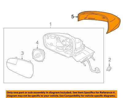 Ford OEM 2013-2019 Fusion Left Rear View Mirror Cover DS7Z17D743AAPTM New in box