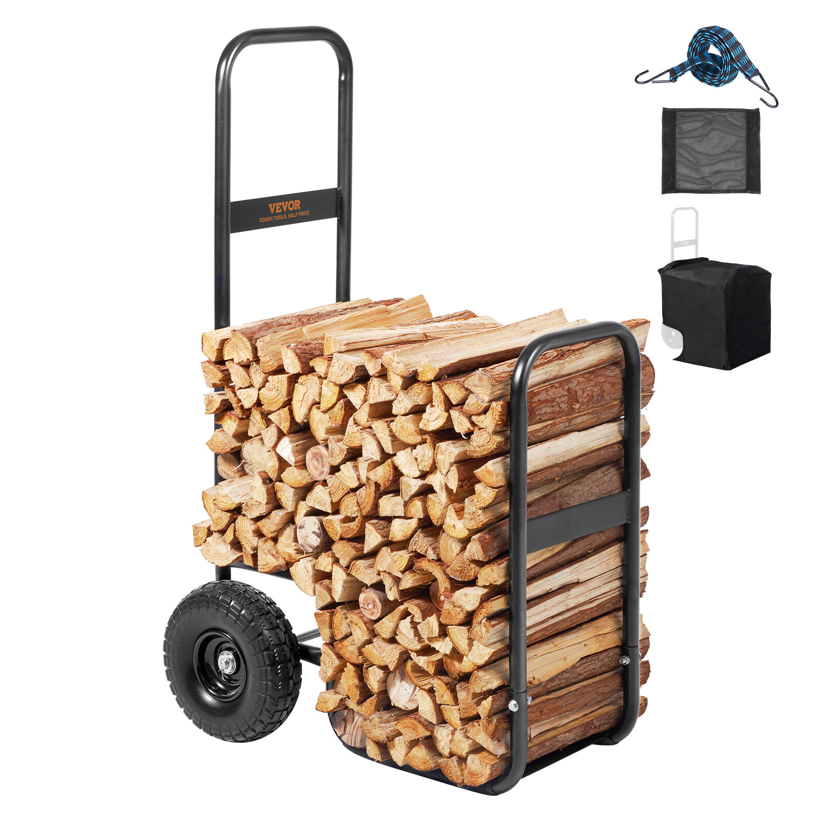 Range-bûches sur roues VEVOR déplacez votre bois de chauffage du jardin au salon sans effort