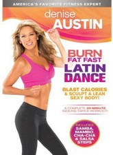 Denise Austin: BURN FAT FAST - LATIN DANCE (DVD) NEW Factory Sealed, Free Ship