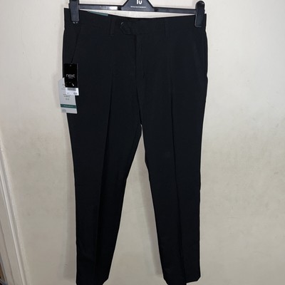 Next Machine Washable Stretch Fabric Black Trousers Size 32R