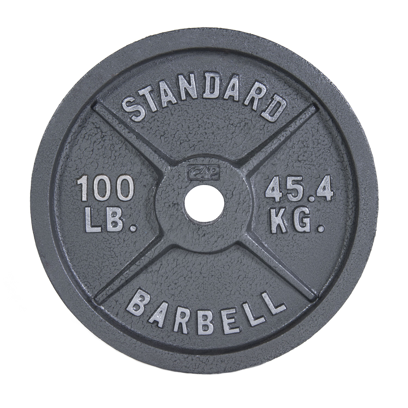 CAP Barbell 100 LB Olympic Single Cast Iron Weight Plate For Weightlifting Gym