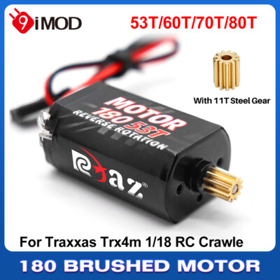 180 Bürstenmotor 53T 60T 70T 80T mit 11T Getriebe für Traxxas TRX4M 1/18 RC Car