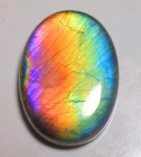 Natural Labradorite Pear , 0.5"- 4" High Purple Multi Flash, Pick a Size