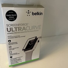 BELKIN SCREENFORCE ULTRACURVE FOR APPLE WATCH SERIES 3 2 42MM GLASS NEW F8W918TT