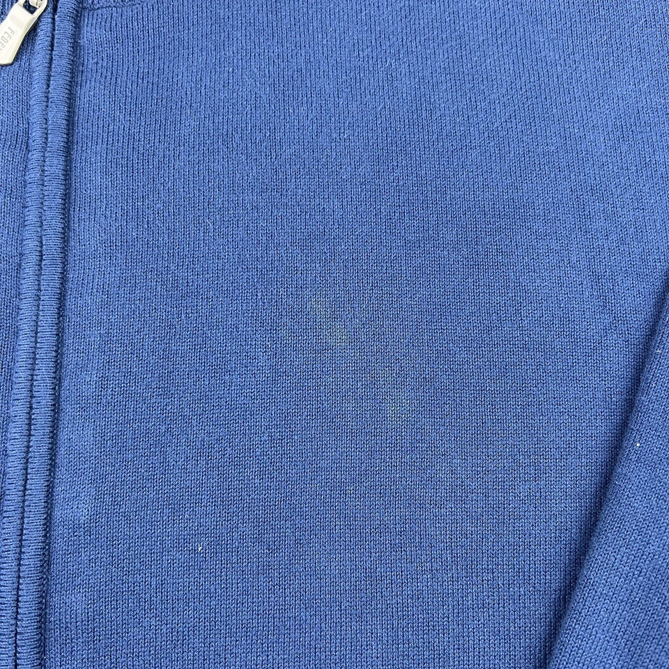 Fedeli Italy Sweater Mens 54 Blue Navy Full Zip Bergdorf Goodman Cotton Jacket - Image 4 of 4