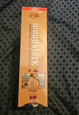 Woodstock 3 Days of Peace & Music Sealed Director's Cut VHS box