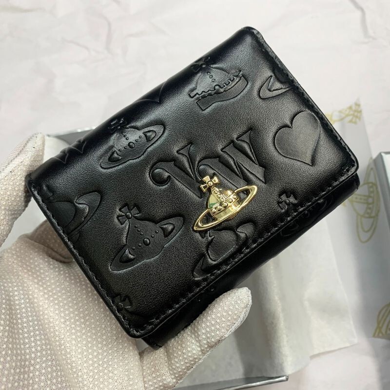 VIVIENNE WESTWOOD WALLET ENAMEL BLACK