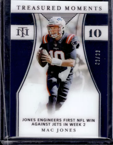 2021 Panini National Treasures MAC JONES Treasured Moments Rookie /99 Patriots 