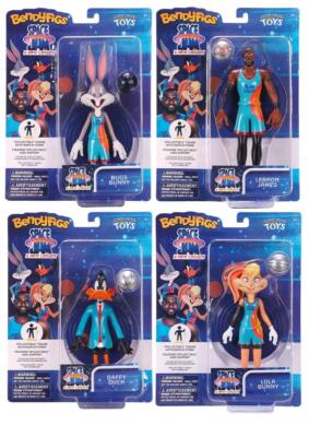 Space Jam 2 A New Legacy Bendyfigs Daffy Duck Bugs Bunny Lola LeBron James