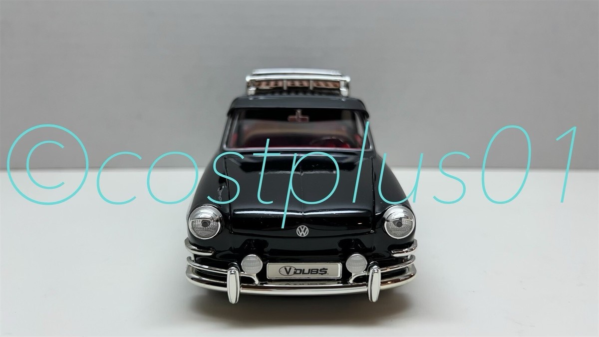 JADA V DUBS 1965 VW 1600 TL FASTBACK 1:24 BLACK RACK MOON