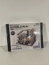 ROKR 3D-Marble Night City Marble Run LGA01 Gears/Steel Balls Wood Puzzle Sealed