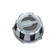 Kuryakyn by Kellermann 9886 Crusher Maverick Round Aluminum Air Cleaner - Chrome