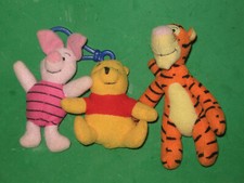 3 Mini Plush Winny the Pooh Figures Tigger Pooh  Piglet
