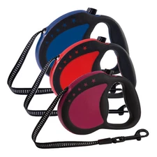 High Quality Reflective Belt Retractable Dog Leads Available in 3 Colors & Sizes