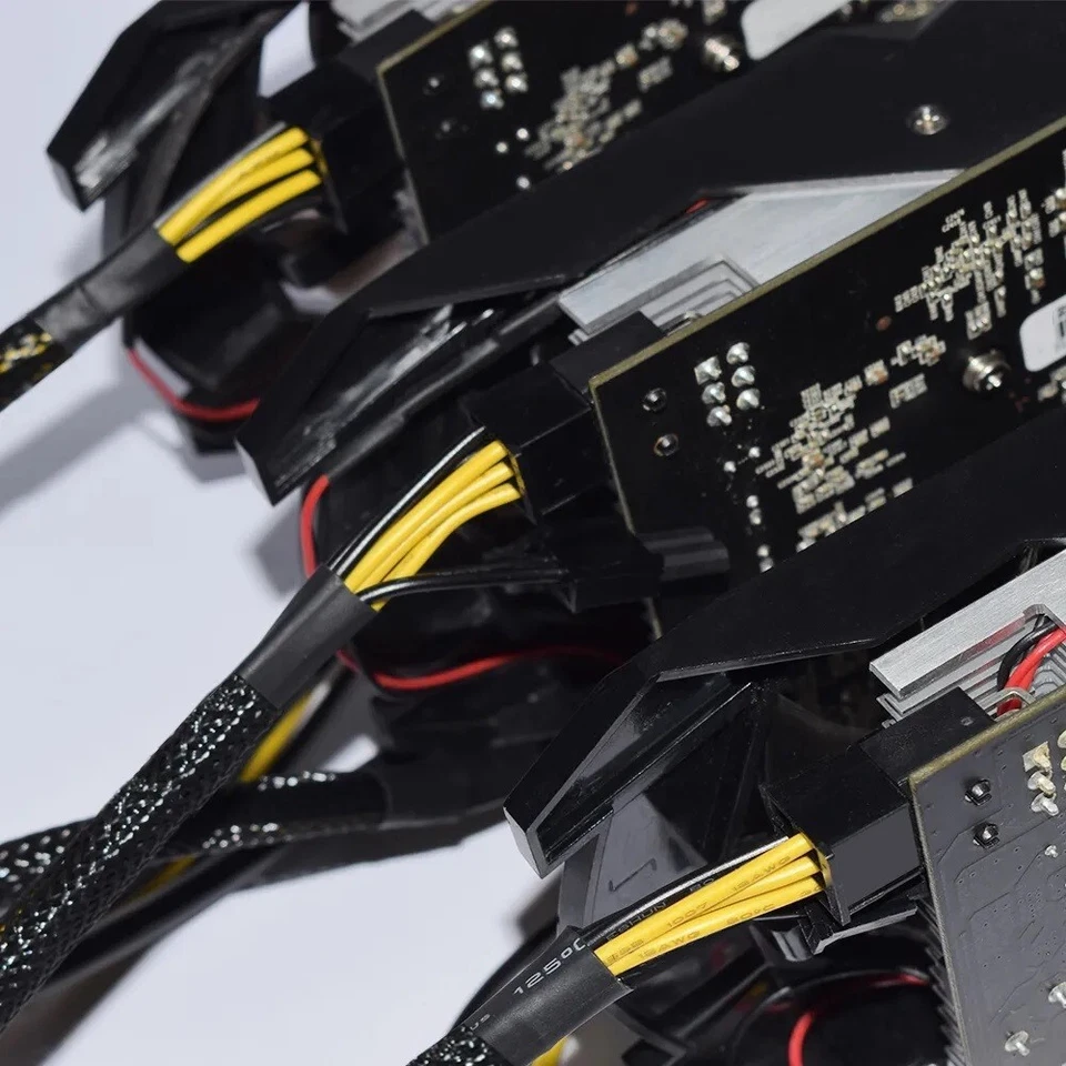 PCIe Adapter Grafikkarten Stromkabel 6 Pin oder 8 Pin Buchse zu 2x 8 Pin 6+2 S - Bild 4 von 4