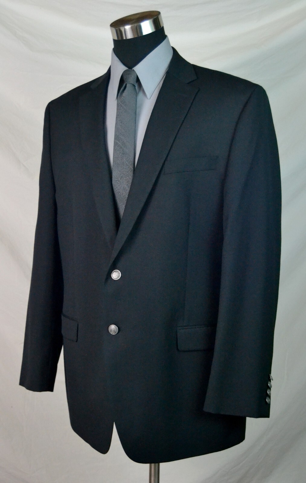 Classic Solid BLACK BLAZER with Silver Buttons (S… - image 12